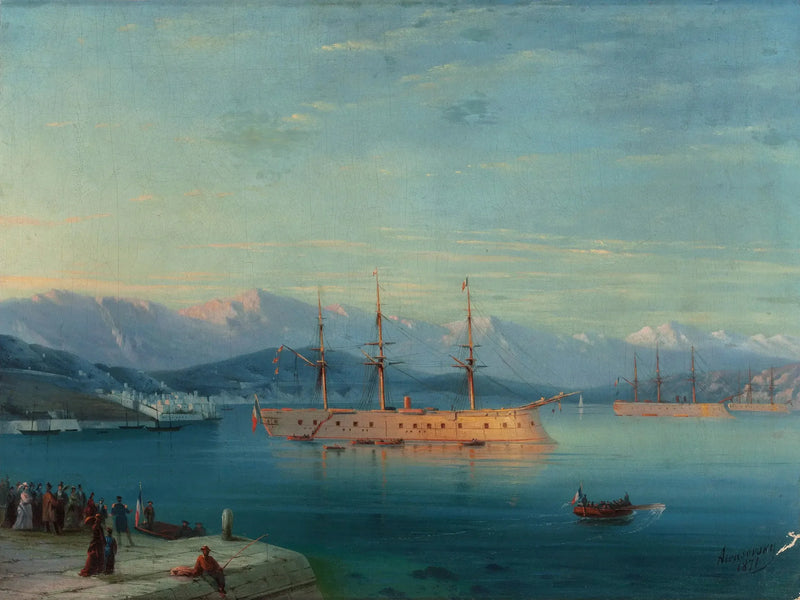 Navires français au départ de la mer Noire - Ivan Aïvazovski