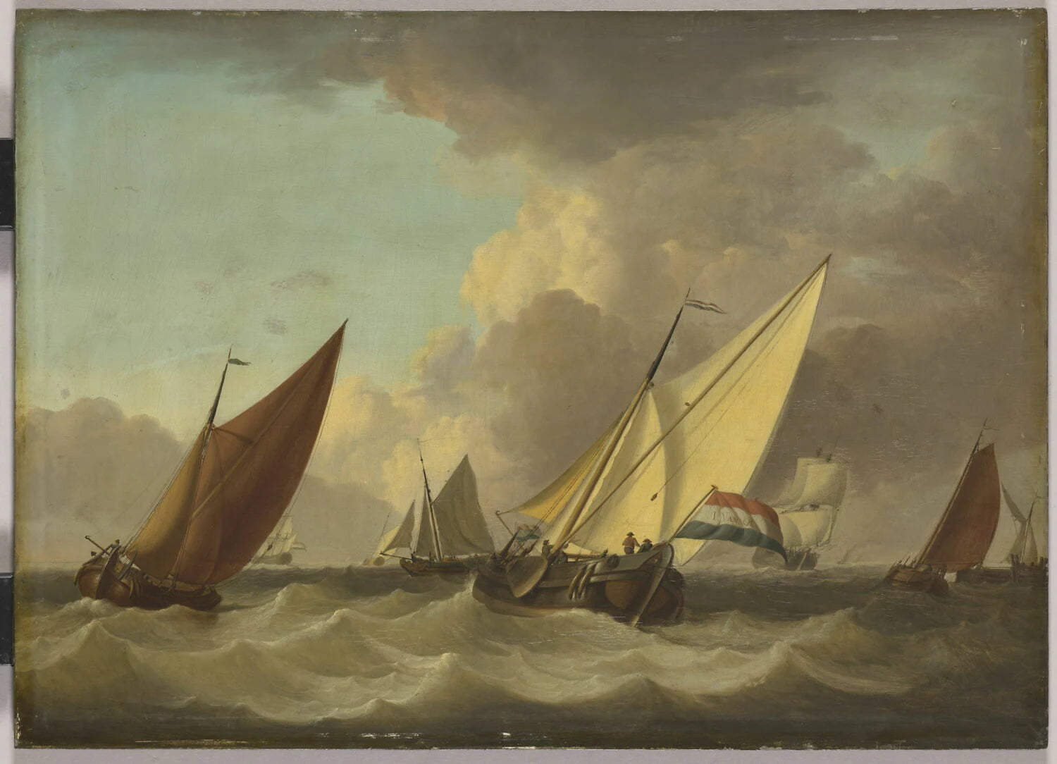 Navires hollandais sous la brise - Jan van Os
