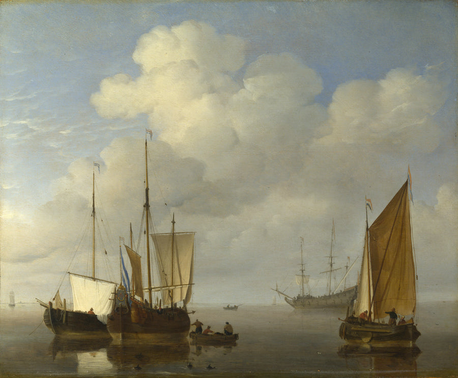Les navires néerlandais dans le calme - Willem Van de Velde le Jeune