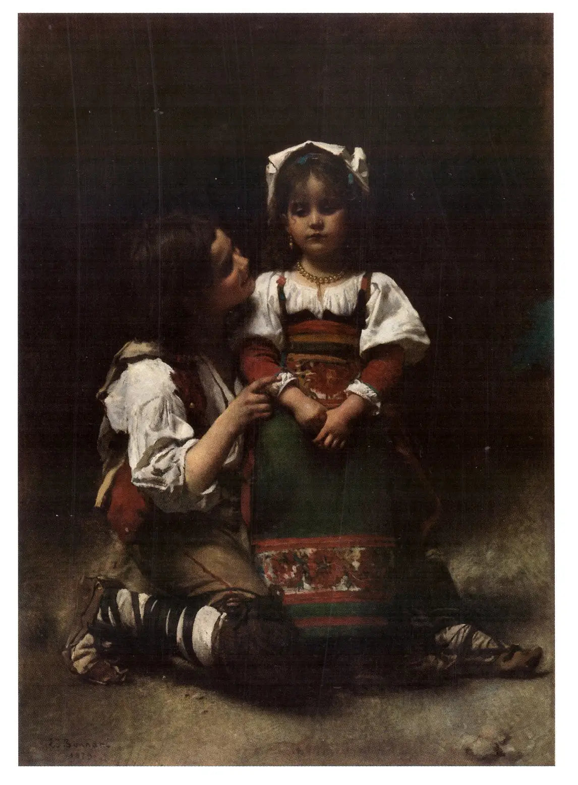 Ne pleure pas - Léon Bonnat image 1 reproduction de peinture à l’huile
