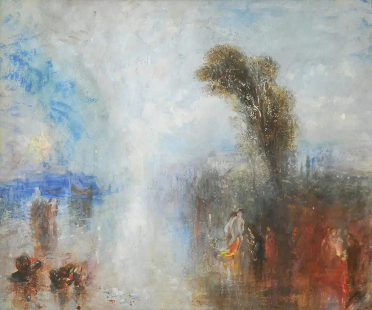 Neapolitan Fisher-Girls Surprised Bathing by Moonlight - J. M. W. Turner image 1 reproduction de peinture à l’huile