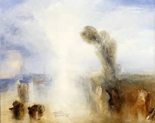 Neapolitan Fisher Girls Surprised Bathing by Moonlight - J. M. W. Turner image 1 tableau peint à l’huile sur toile