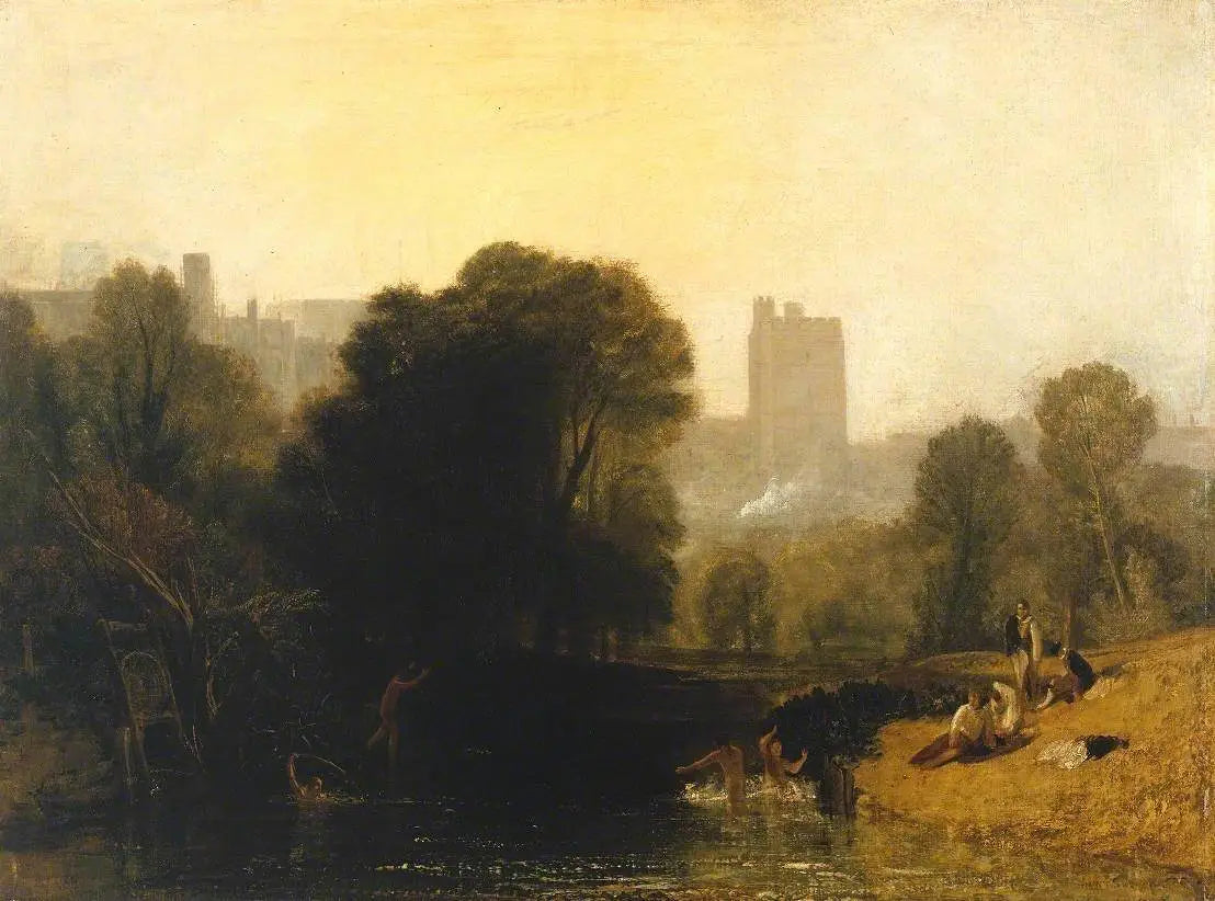 Near the Thames’ Lock, Windsor - J. M. W. Turner image 1 reproduction artisanale de tableau