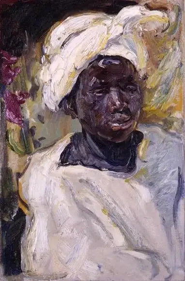 Negerjunge Mursi - Max Slevogt image 1 copie peinte à la main à l’huile