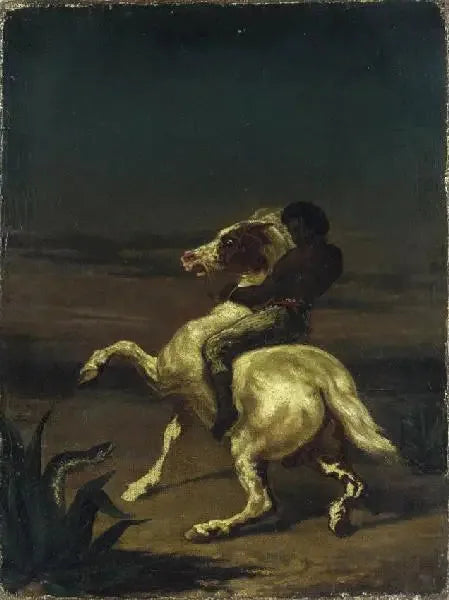 Nègre à cheval - Théodore Géricault image 1 copie de tableau peinte à la main