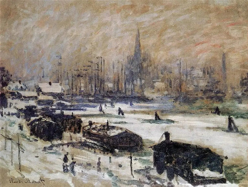 Neige à Amsterdam - Claude Monet