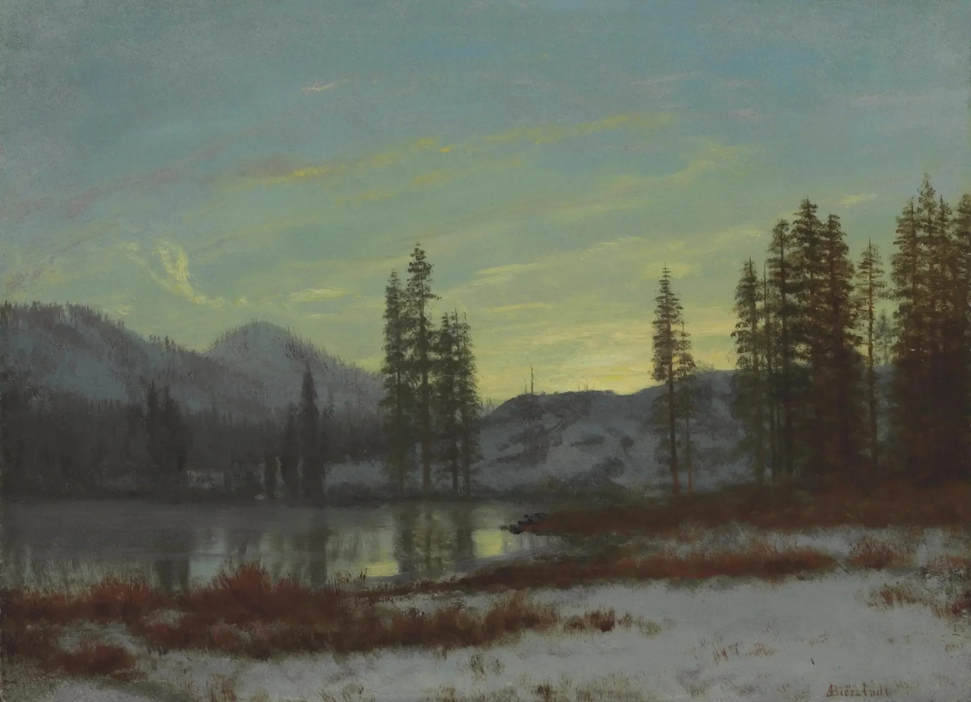 Neige dans les Rocheuses - Albert Bierstadt image 1 tableau peint à l’huile sur toile