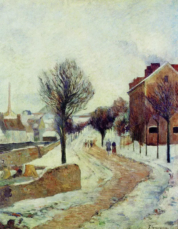 Neige en banlieue - Paul Gauguin image 1 tableau peint à l’huile sur toile