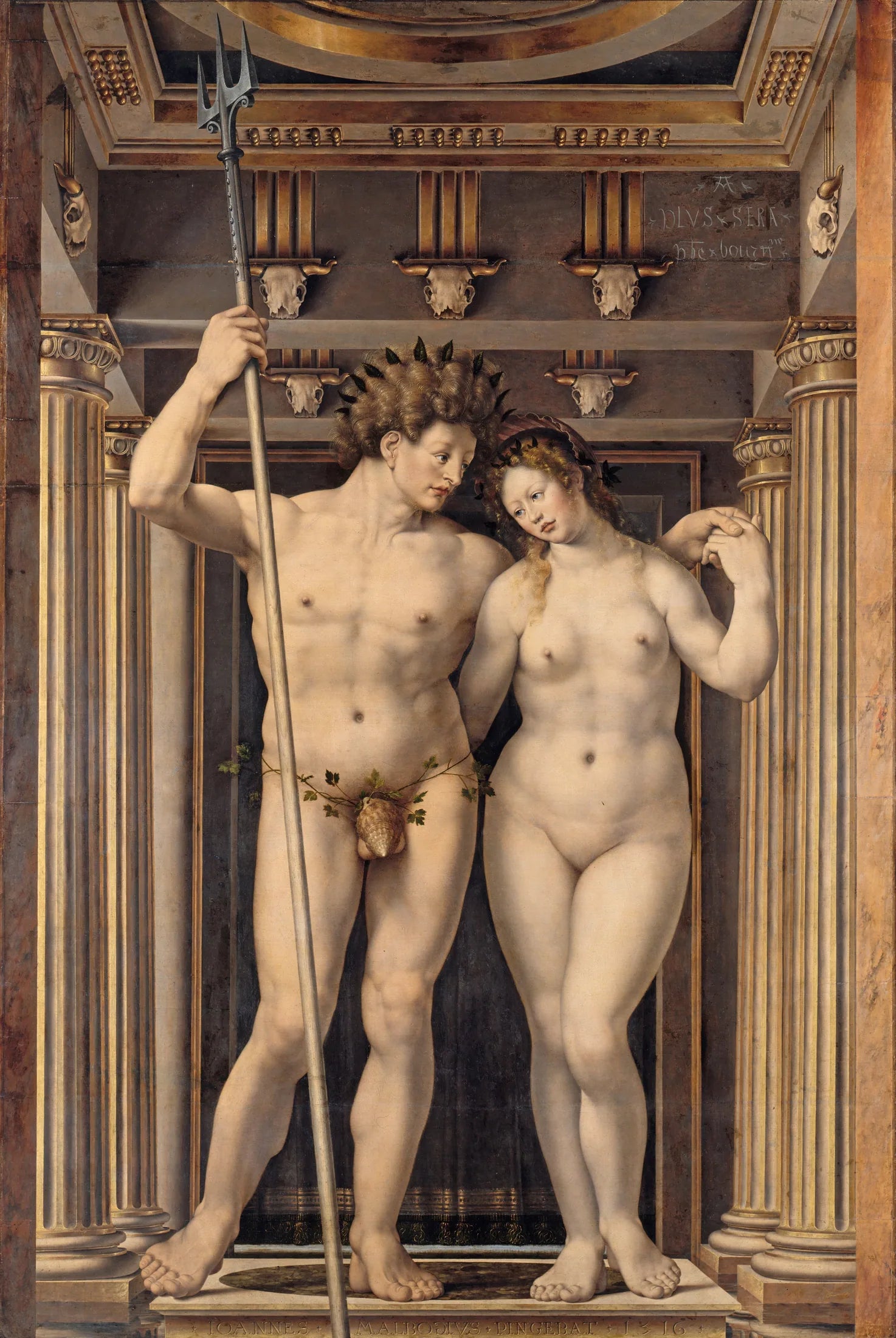 Neptune et Amphitrite - Jan Gossaert image 1 copie de tableau peinte à la main