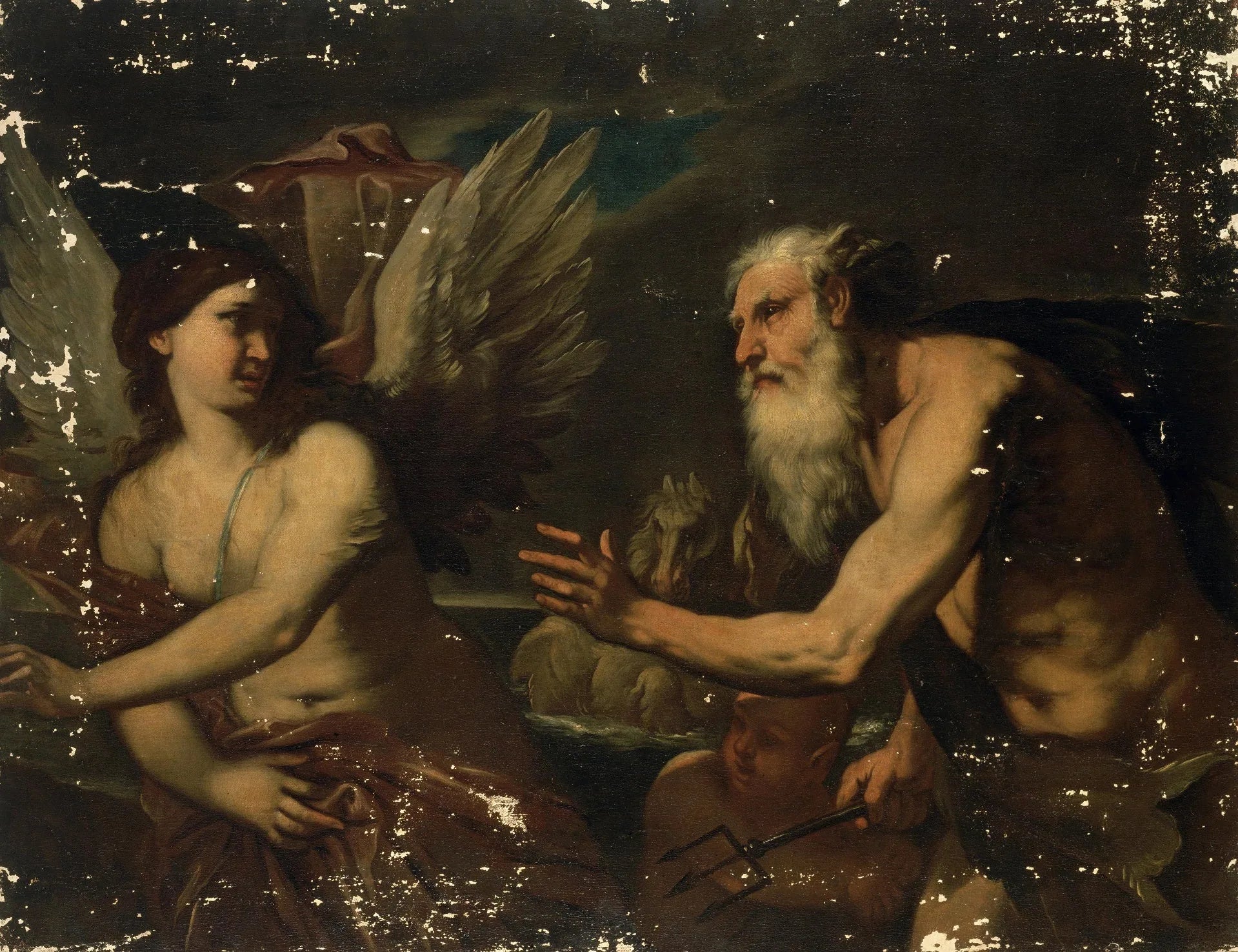 Neptune et Coronis - Luca Giordano image 1 copie peinte à la main à l’huile