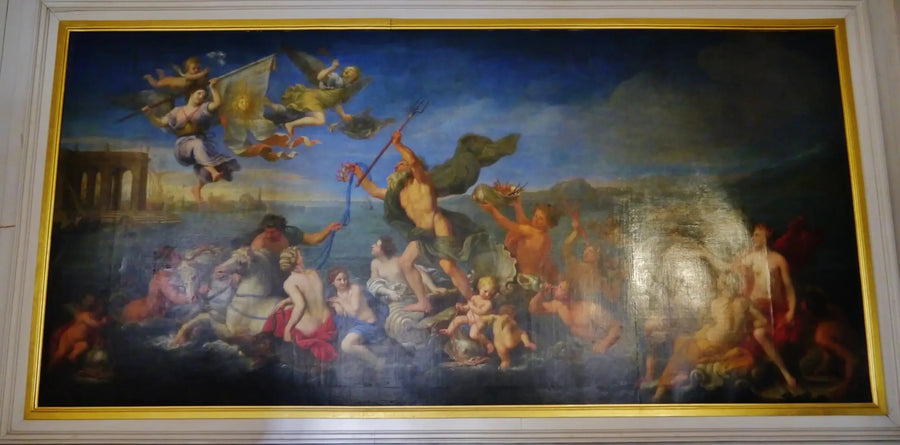 Neptune offrant ses richesses à la France. Allégorie à Louis XIV - Pierre Mignard