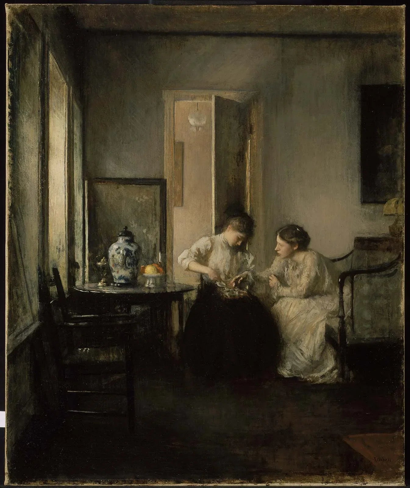 New England Interior - Edmund Charles Tarbell image 1 reproduction réalisée par Alpha Reproduction