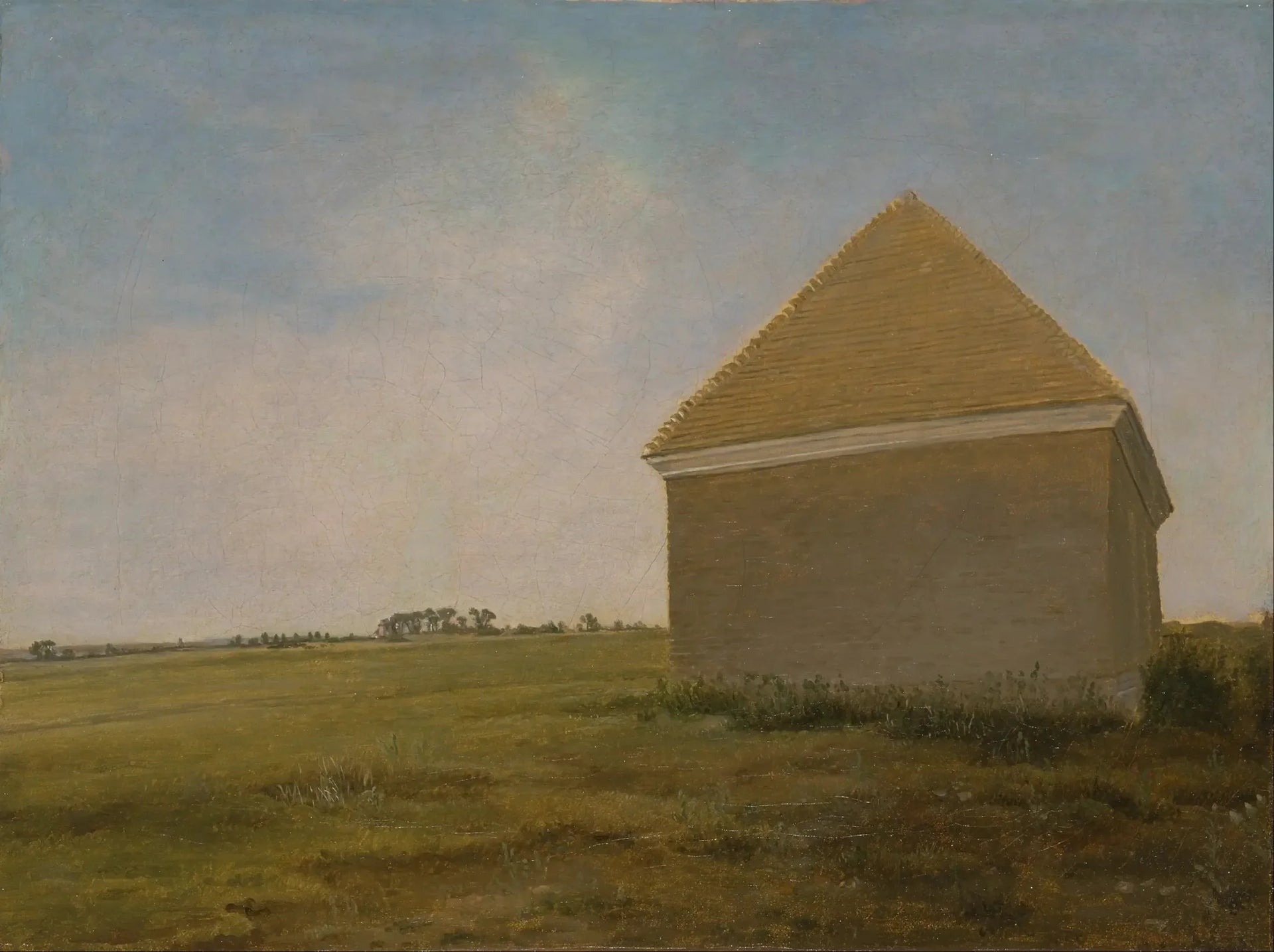 Newmarket Heath, avec les écuries du roi à l'arrivée du Beacon Course - George Stubbs image 1 reproduction de peinture à l’huile