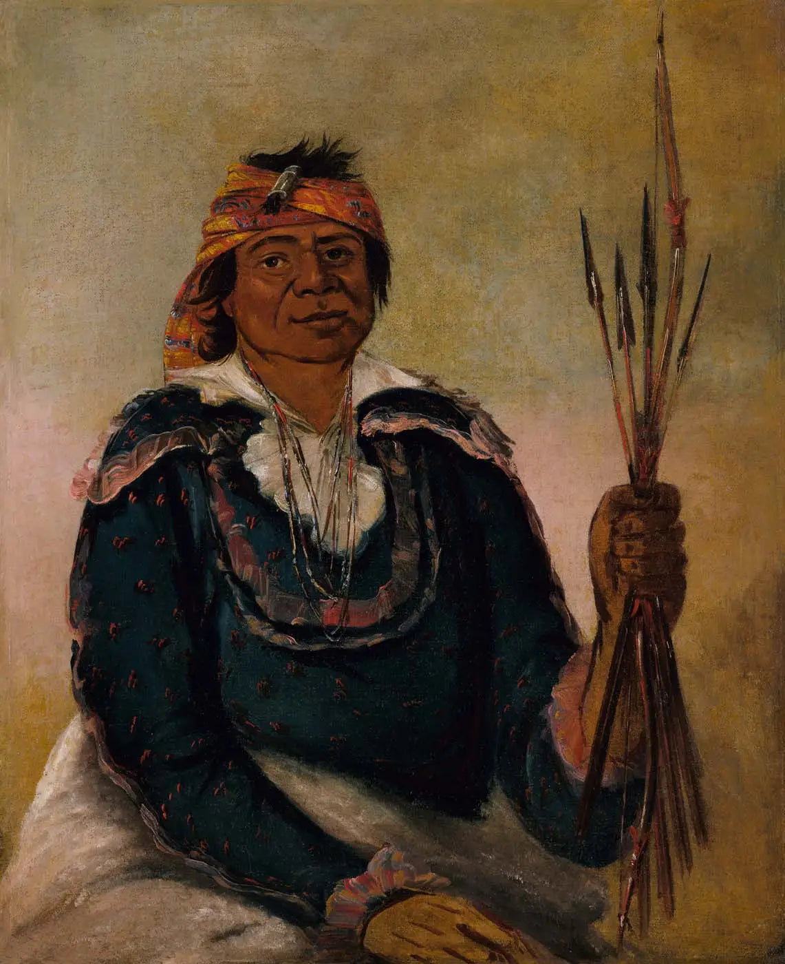 Ni-có-man, La Réponse, Deuxième Chef - George Catlin image 1 reproduction de peinture à l’huile