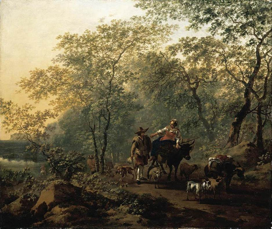 Paysage italianisant avec troupeau - Nicolaes Berchem