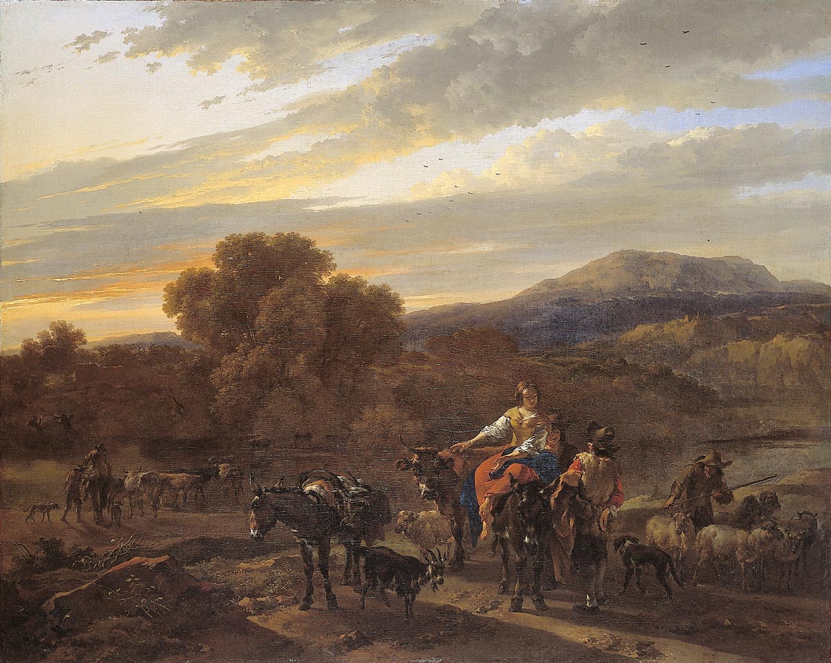 Paysage avec vaches et bergers - Nicolaes Berchem