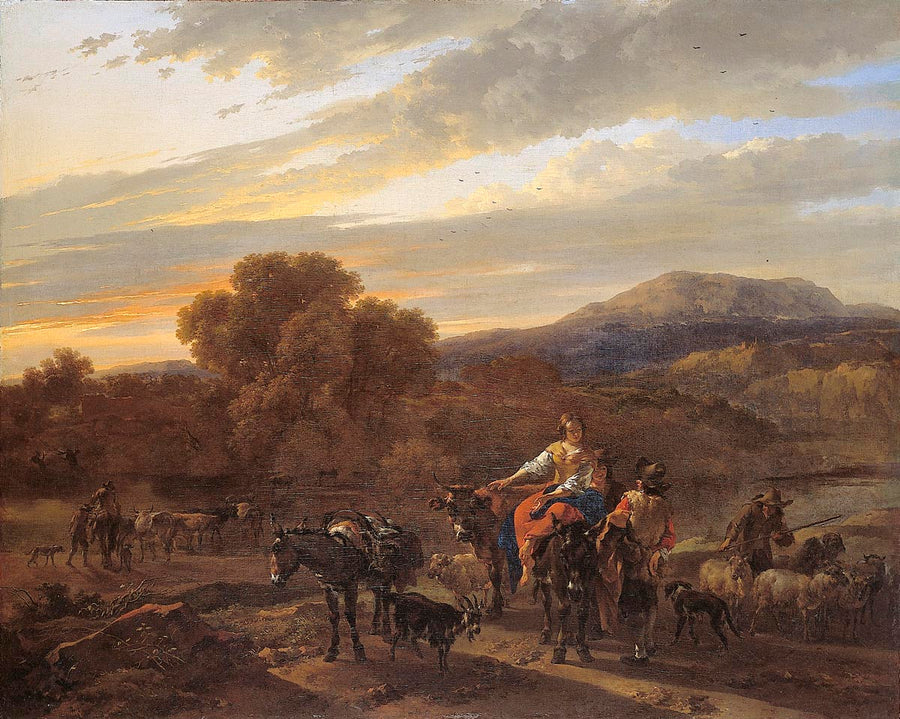 Paysage avec vaches et bergers - Nicolaes Berchem