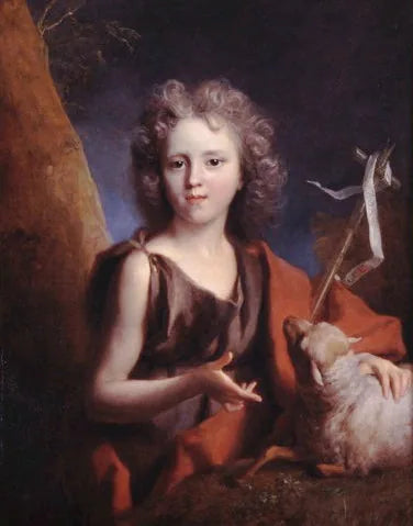 Nicolas Jean-Baptiste Hallé en saint Jean-Baptiste - Nicolas de Largillière image 1 copie de tableau peinte à la main