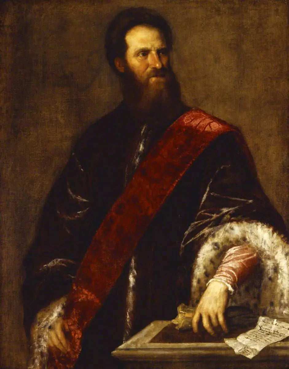 Nicolò Zen (1515-1565) - Titian image 1 tableau peint à l’huile sur toile