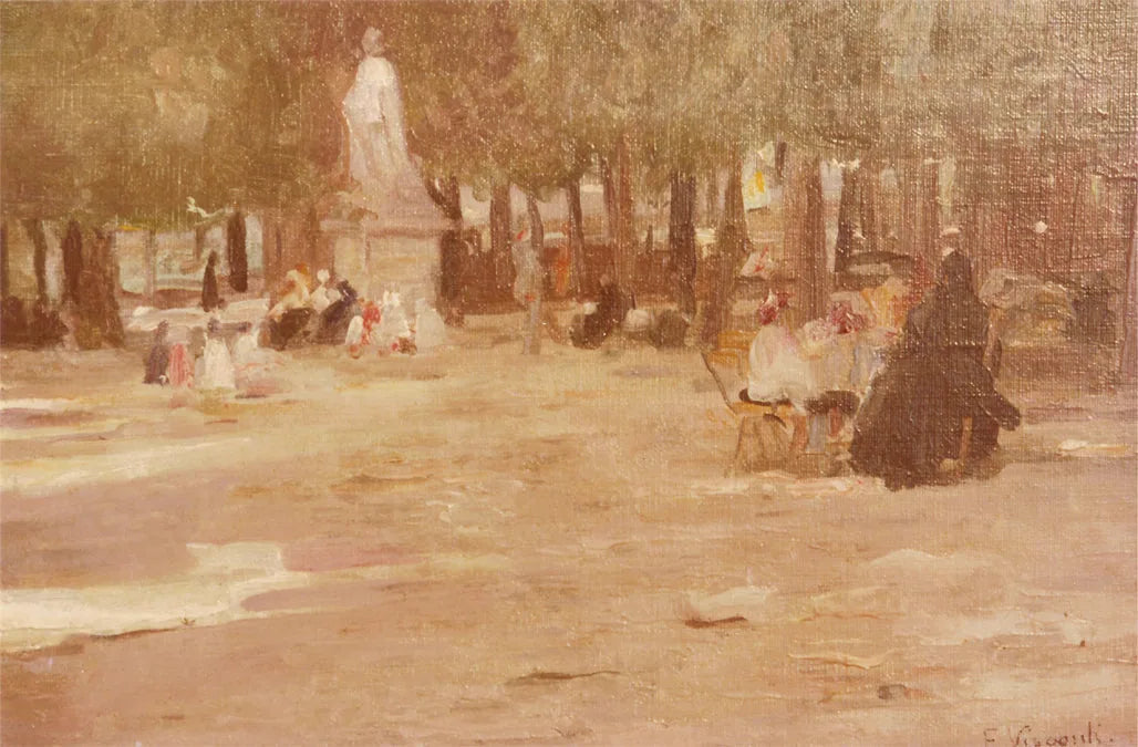 No Jardim de Luxembourgo - Eliseu Visconti image 1 copie de tableau peinte à la main