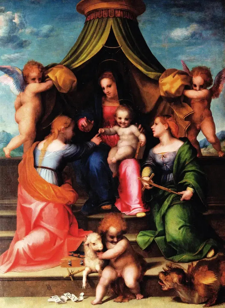 Noces mystiques de sainte Catherine d'Alexandrie - Andrea del Sarto image 1 reproduction d’œuvre d’art à l’huile