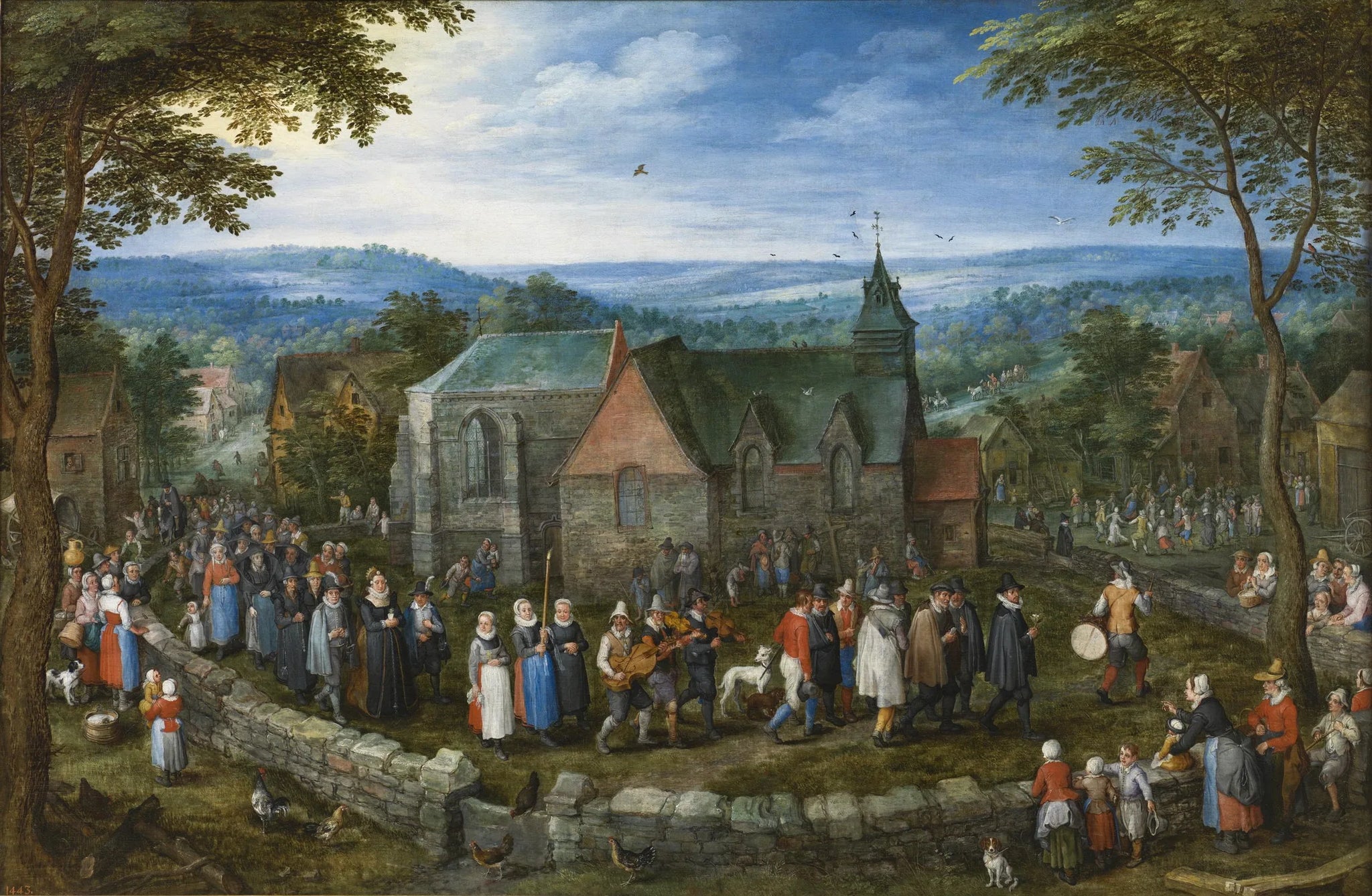 Noces paysannes - Jan Brueghel l'Ancien image 1 copie peinte à la main à l’huile