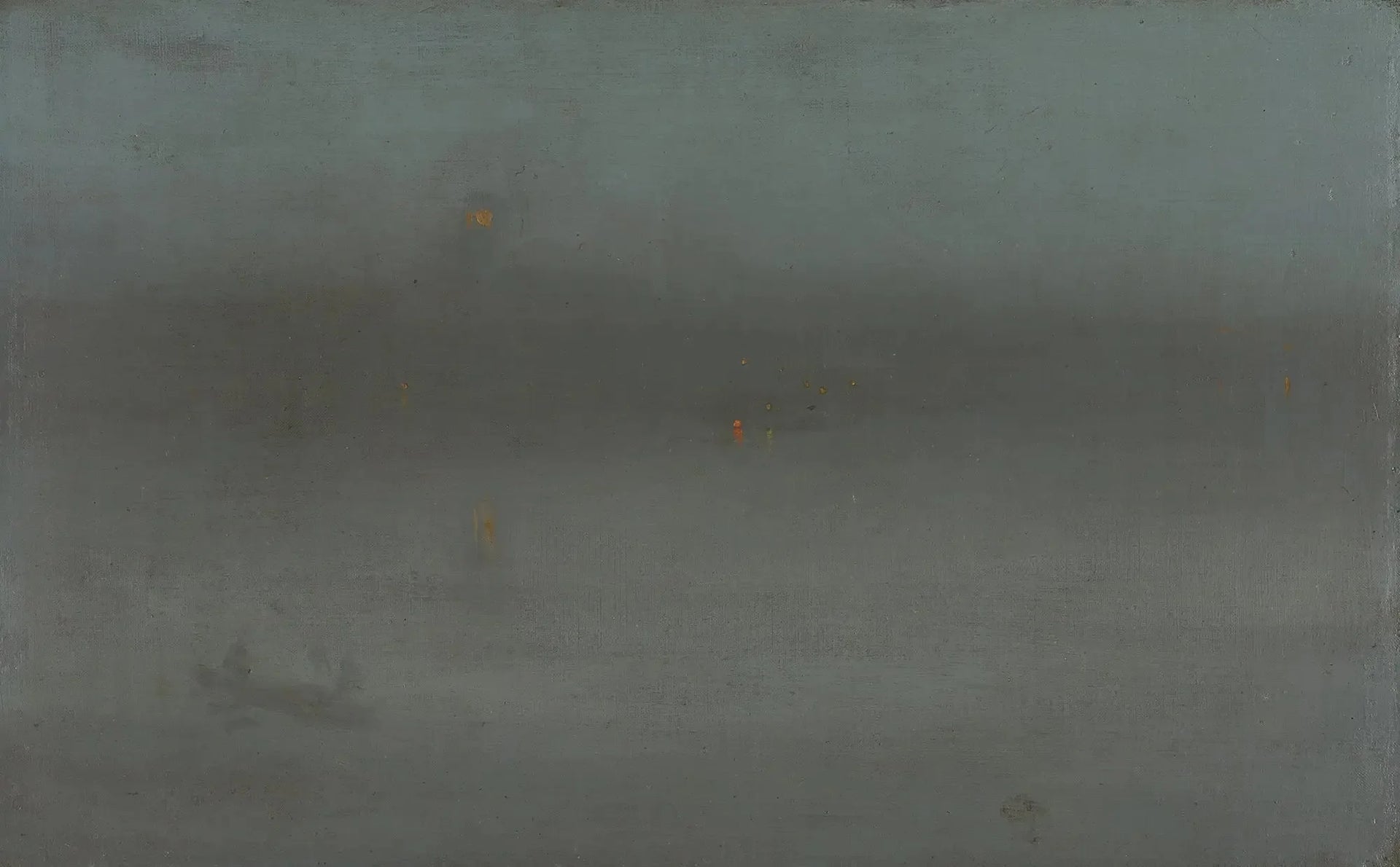 Nocturne, bleu et argent : Battersea Reach - James Abbott McNeill Whistler image 1 reproduction de peinture à l’huile