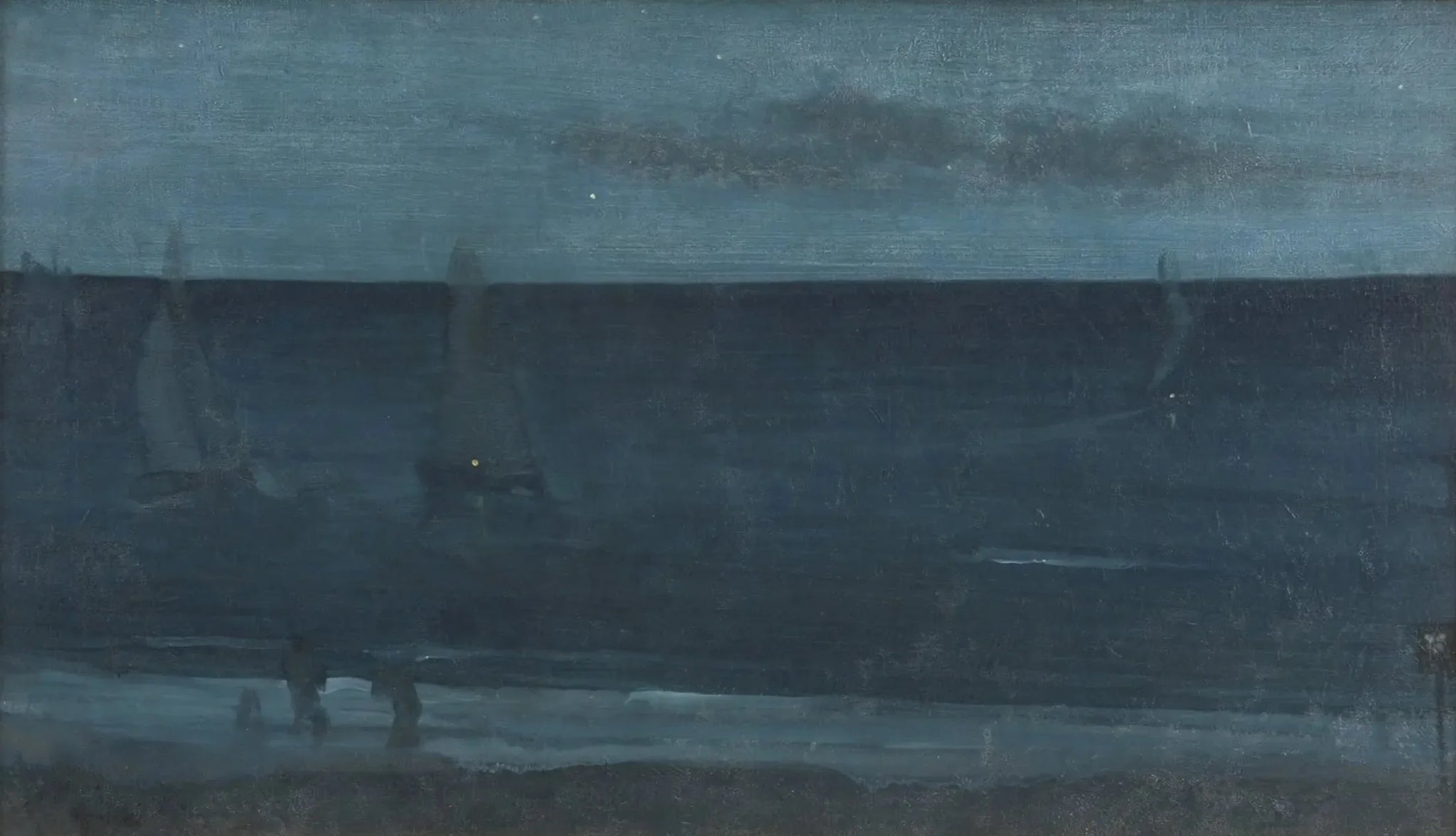 Nocturne : Bleu et Argent — Bognor - James Abbott McNeill Whistler image 1 reproduction réalisée par Alpha Reproduction