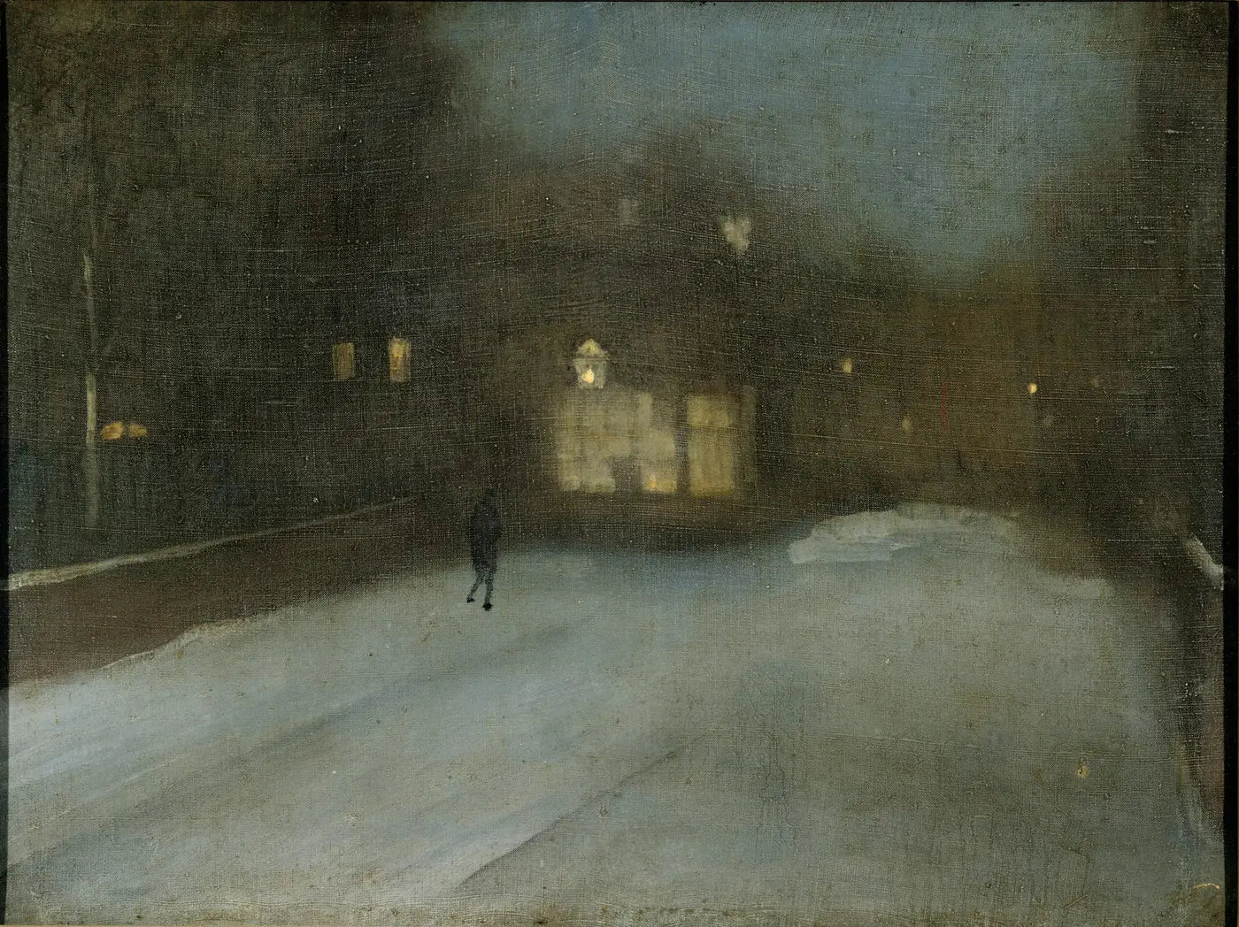 Nocturne en gris et or : Chelsea Snow - James Abbott McNeill Whistler image 1 reproduction d’œuvre d’art à l’huile