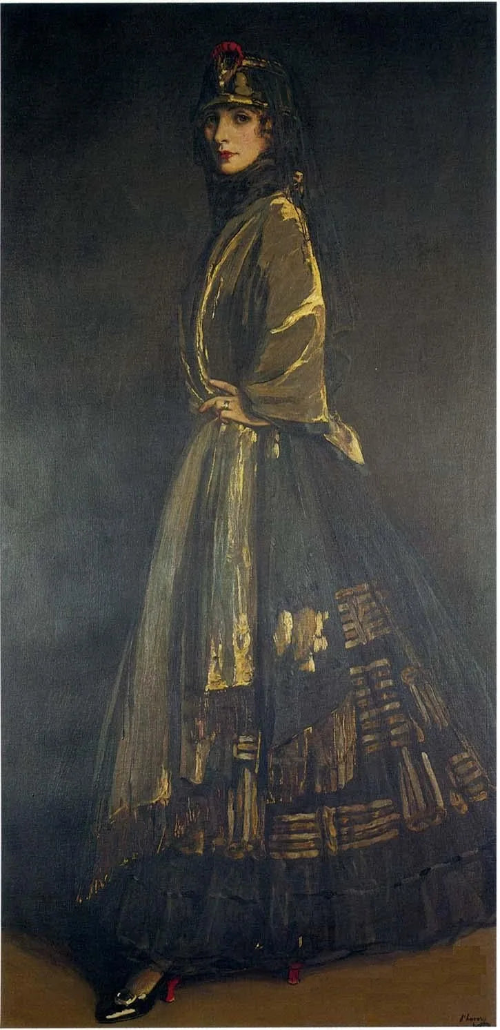 Noisette en noir et or - John Lavery image 1 reproduction de peinture à l’huile