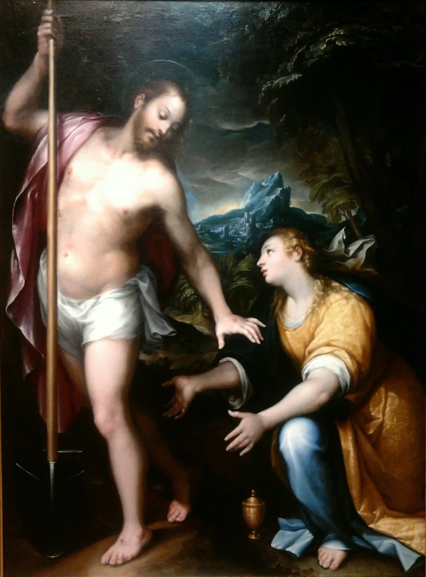 Noli me tangere - Denis Calvaert image 1 copie de tableau peinte à la main