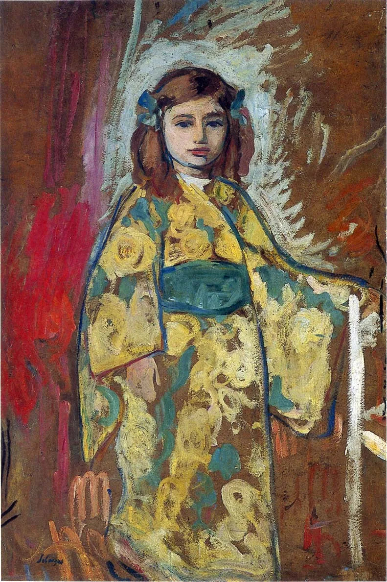 Nono en robe japonaise - Henri Lebasque image 1 reproduction réalisée par Alpha Reproduction