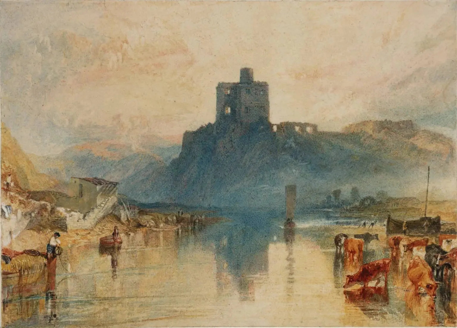 Norham Castle, on the River Tweed - J. M. W. Turner image 1 tableau peint à l’huile sur toile