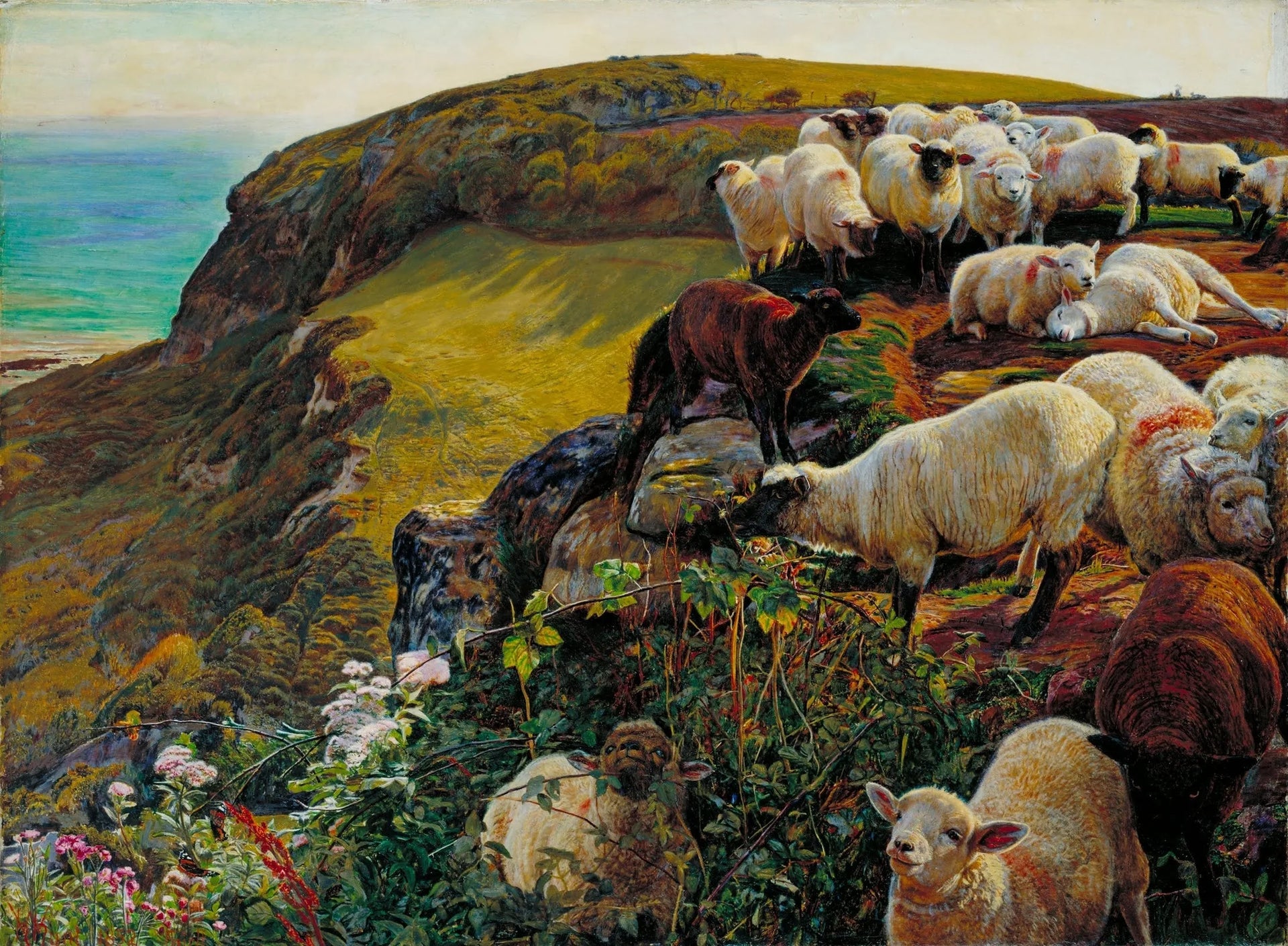 Nos côtes anglaises - William Holman Hunt image 1 copie de tableau peinte à la main