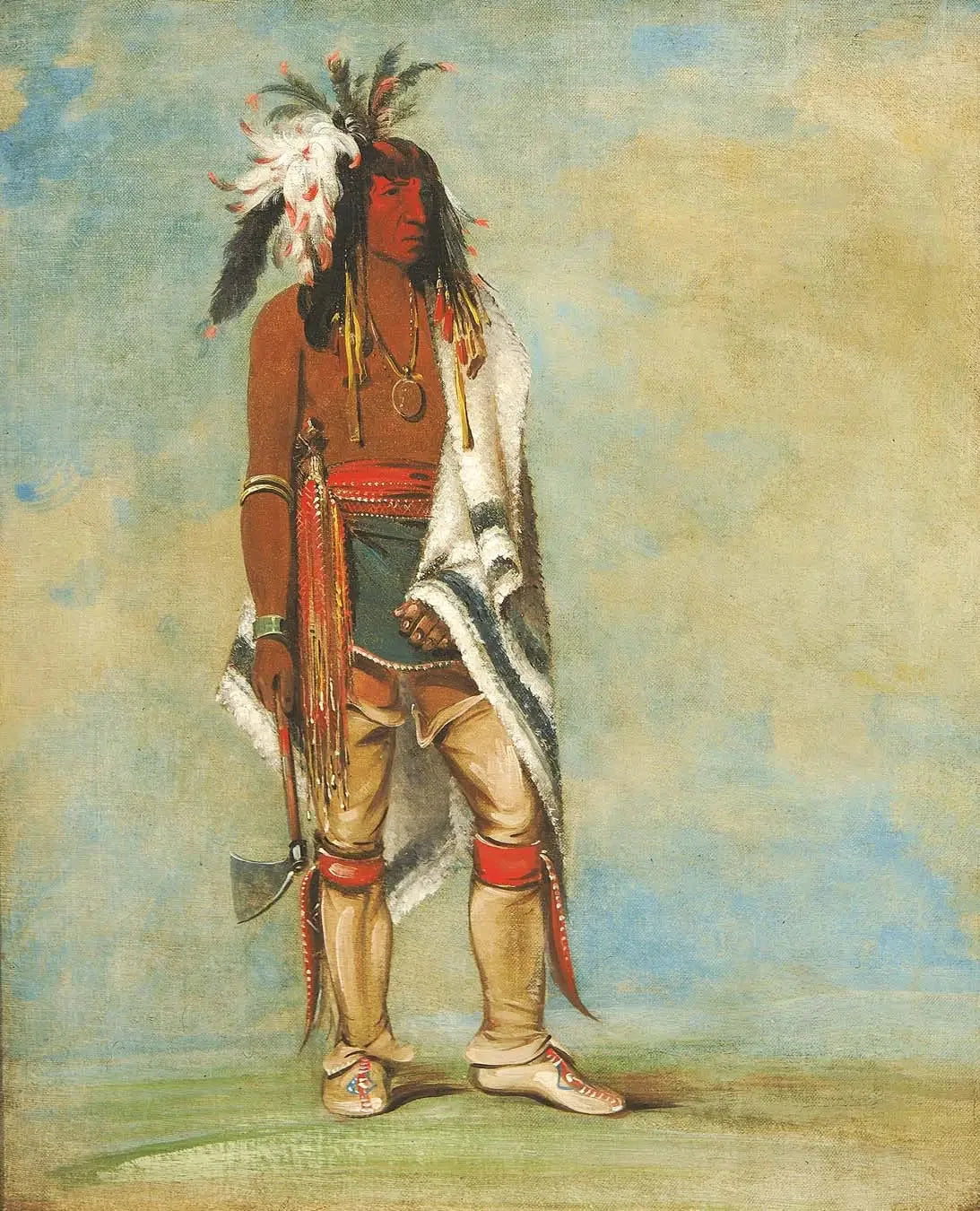 Not-to-way, un chef - George Catlin image 1 copie peinte à la main à l’huile