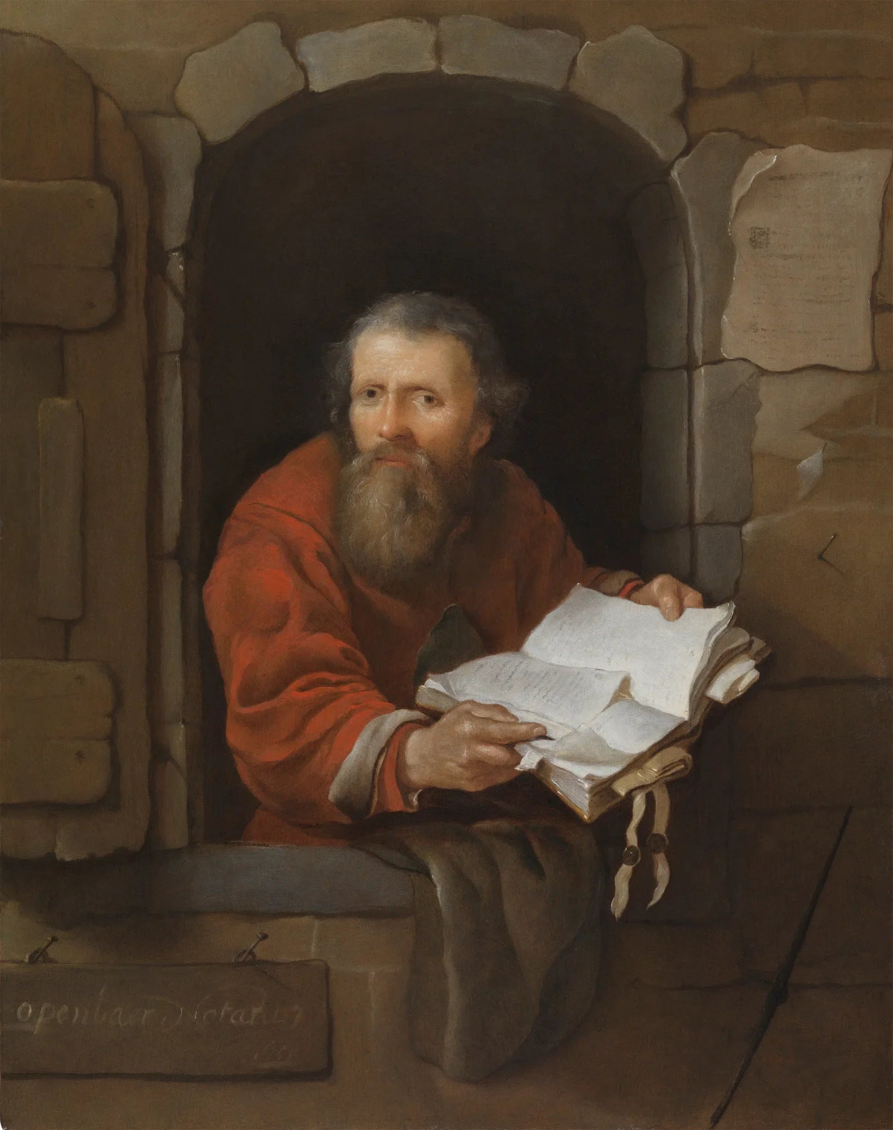 Notaire public - Gabriel Metsu image 1 reproduction artisanale de tableau