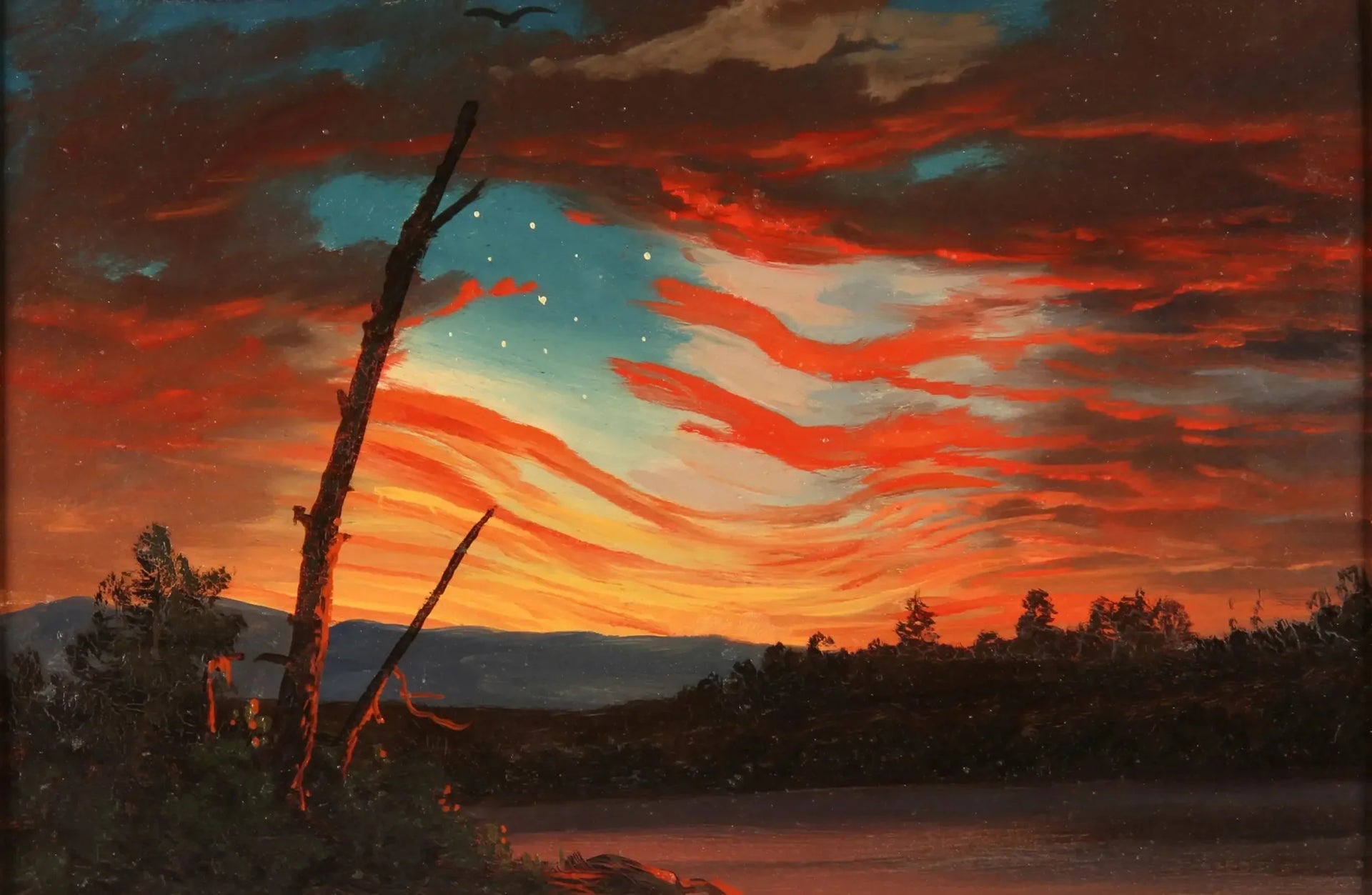 Notre bannière dans le ciel - Frederic Edwin Church image 1 reproduction d’œuvre d’art à l’huile