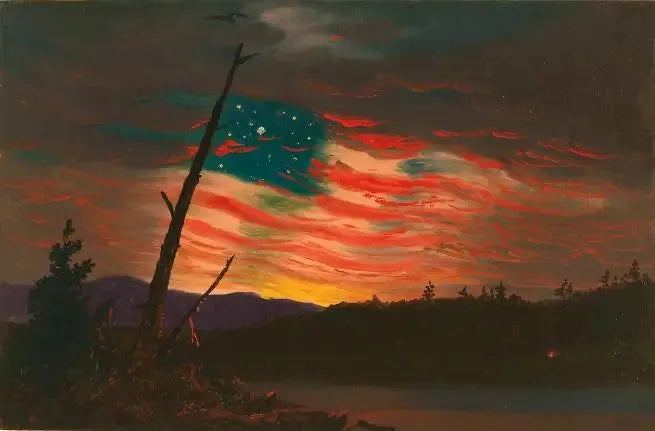 Notre bannière dans le ciel - Frederic Edwin Church image 1 reproduction de peinture à l’huile