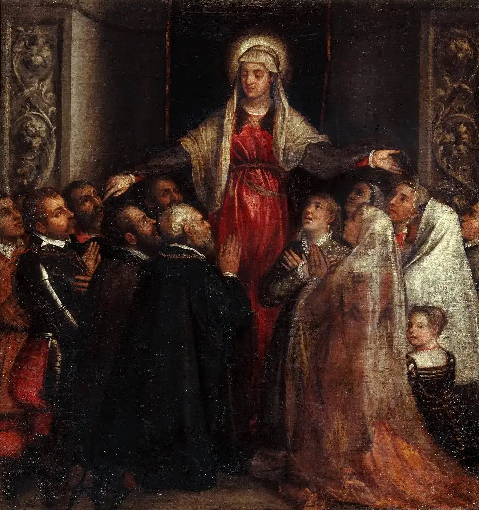 Notre-Dame de la Miséricorde - Titian image 1 copie de tableau peinte à la main