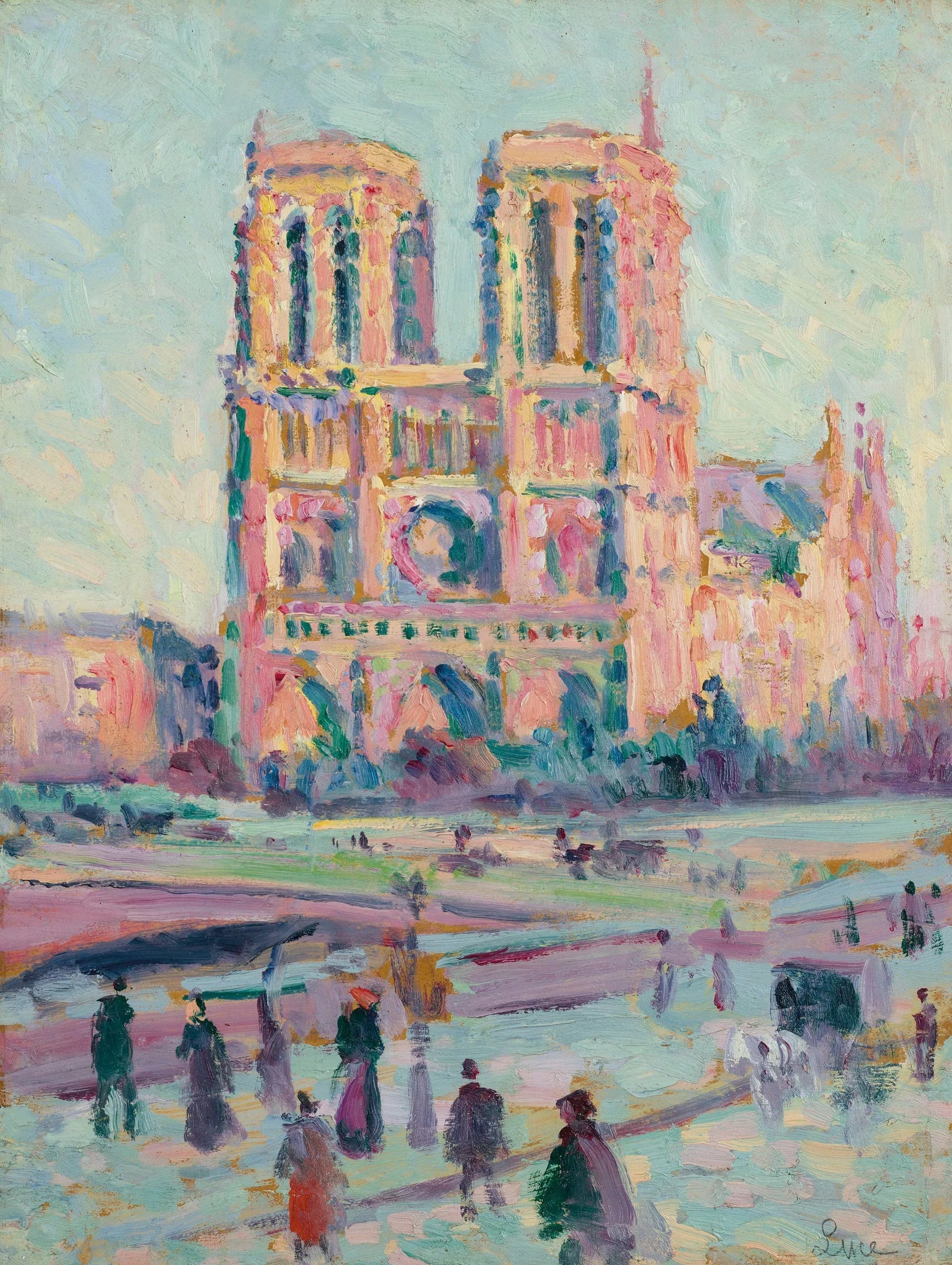 Notre-Dame de Paris - Maximilien Luce image 1 tableau peint à l’huile sur toile
