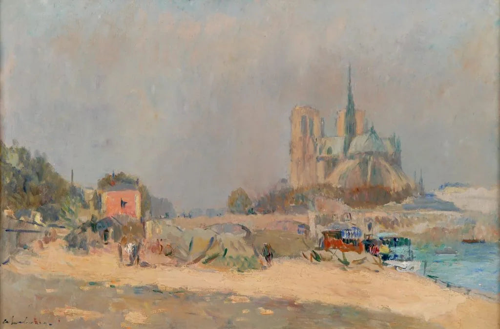 Notre-Dame de Paris, vue du quai de la Tournelle - Albert Lebourg image 1 reproduction artisanale de tableau