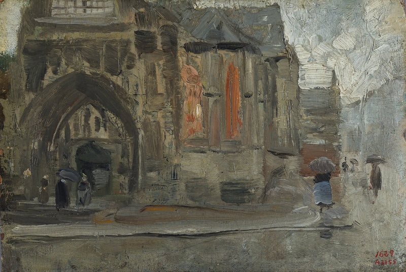 Nôtre Dame des Victoires, día de lluvia - Darío de Regoyos
