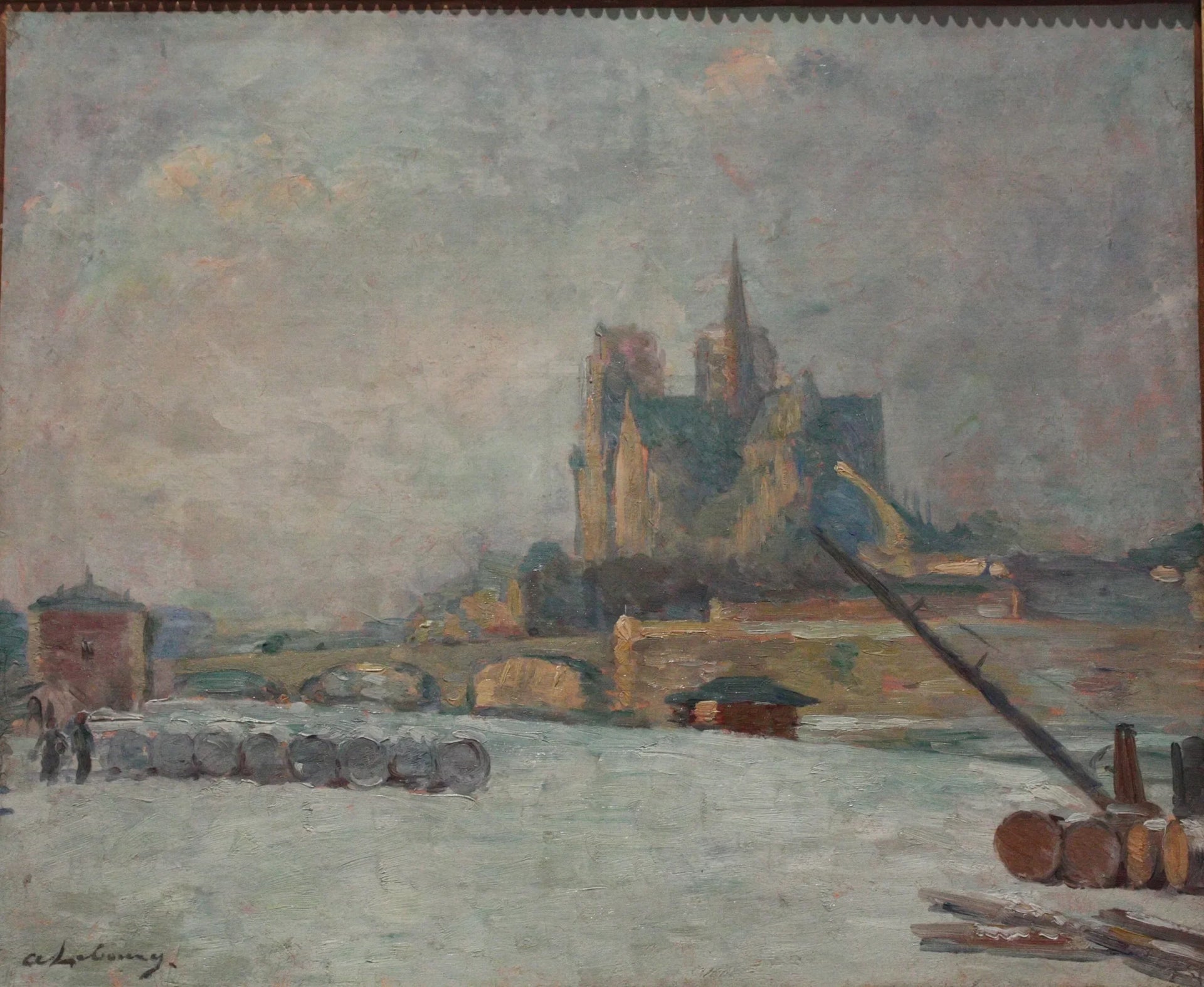 Notre-Dame vue du quai de la Tournelle - Albert Lebourg image 1 tableau peint à l’huile sur toile