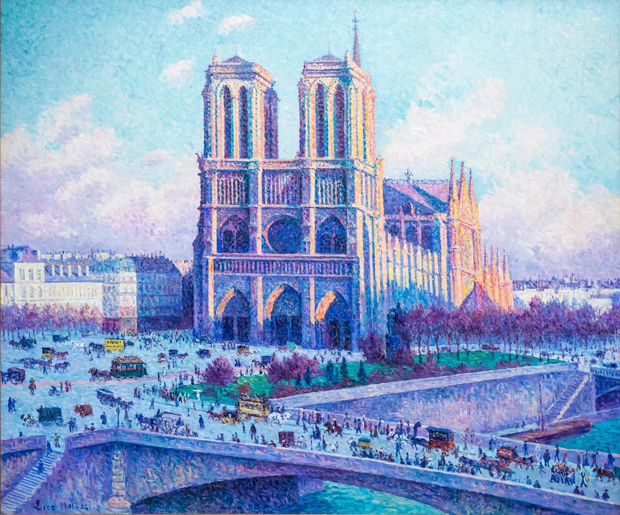 Notre-Dame, vue du quai Saint-Michel - Maximilien Luce image 1 tableau peint à l’huile sur toile