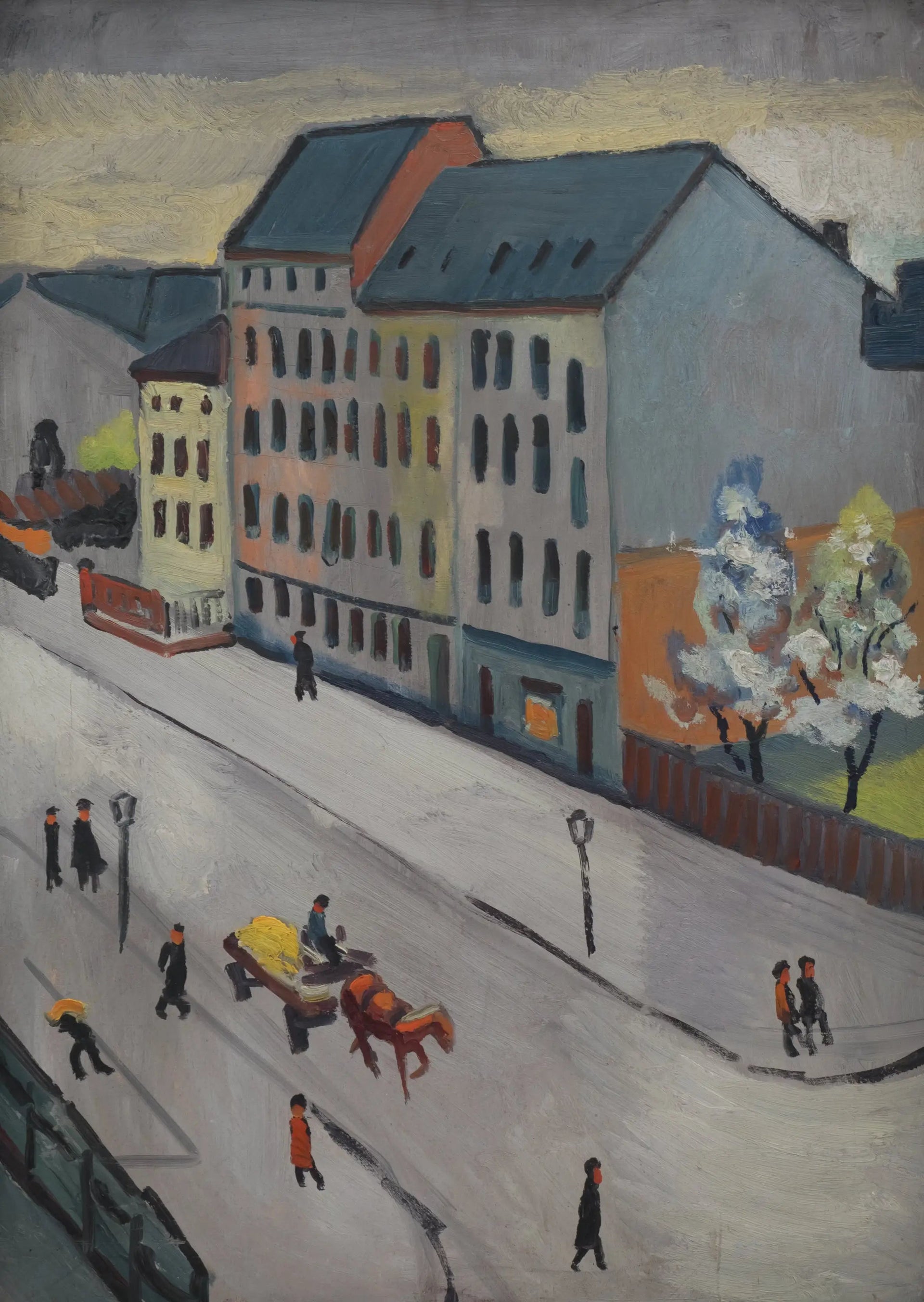 Notre rue à Grau - August Macke image 1 copie peinte à la main à l’huile