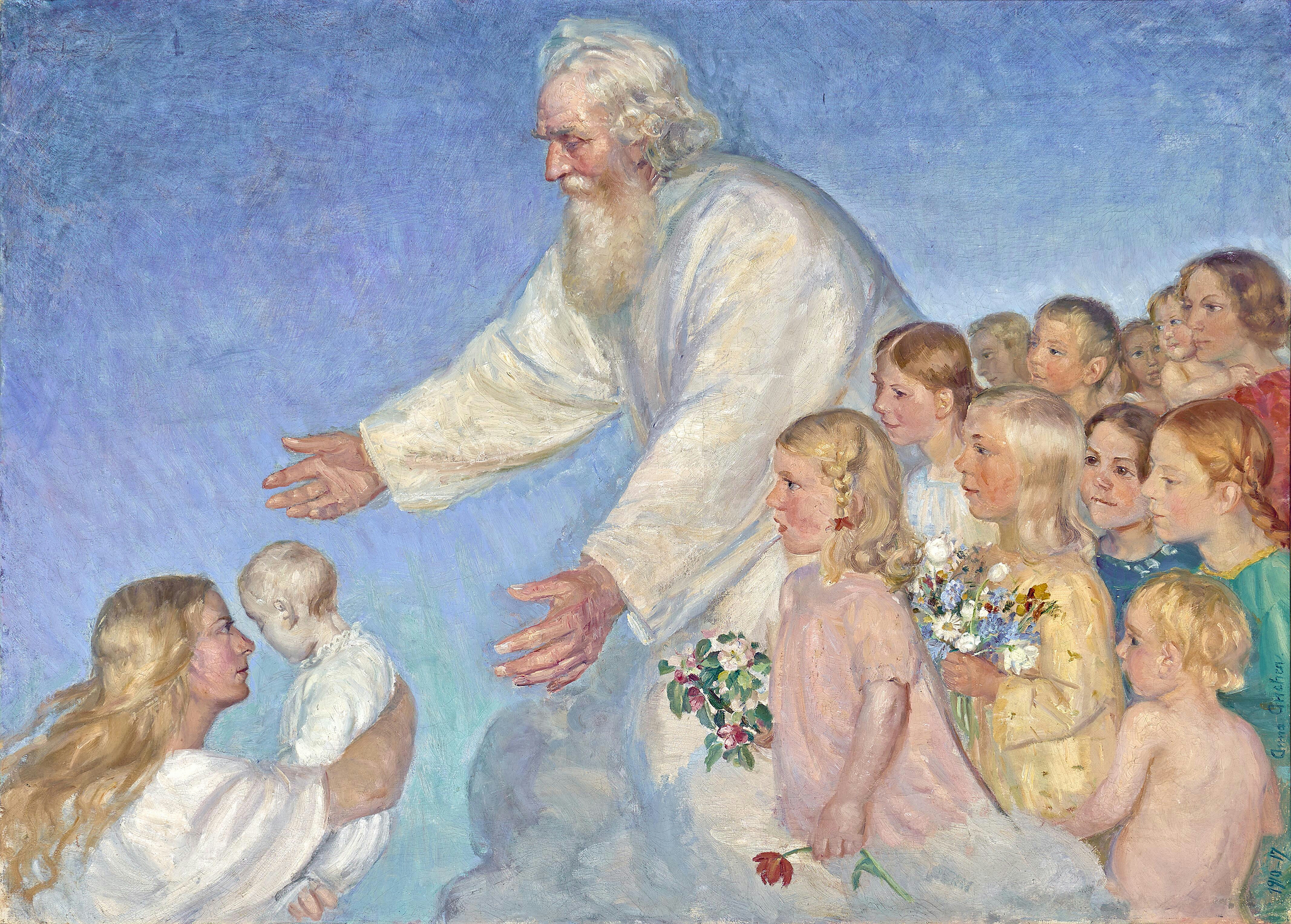 Notre Seigneur accueille l'enfant mort. - Anna Ancher image 1 reproduction artisanale de tableau