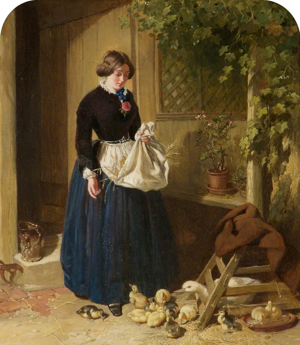 Nourrir les canards - John Frederick Herring, Sr. image 1 tableau peint à l’huile sur toile