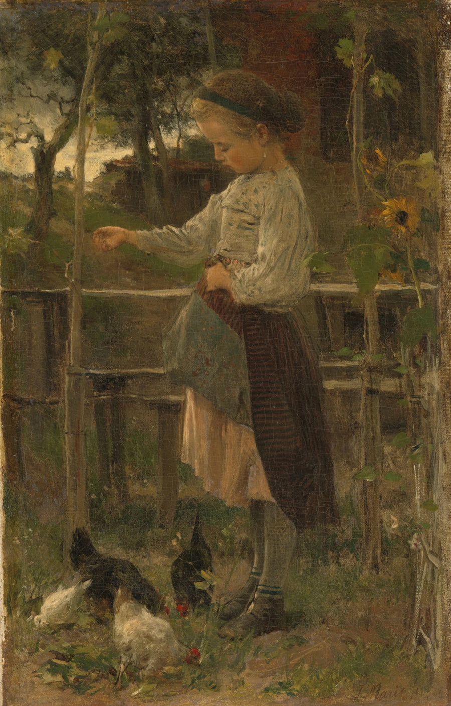 « Nourrir les poules » - Jacob Maris