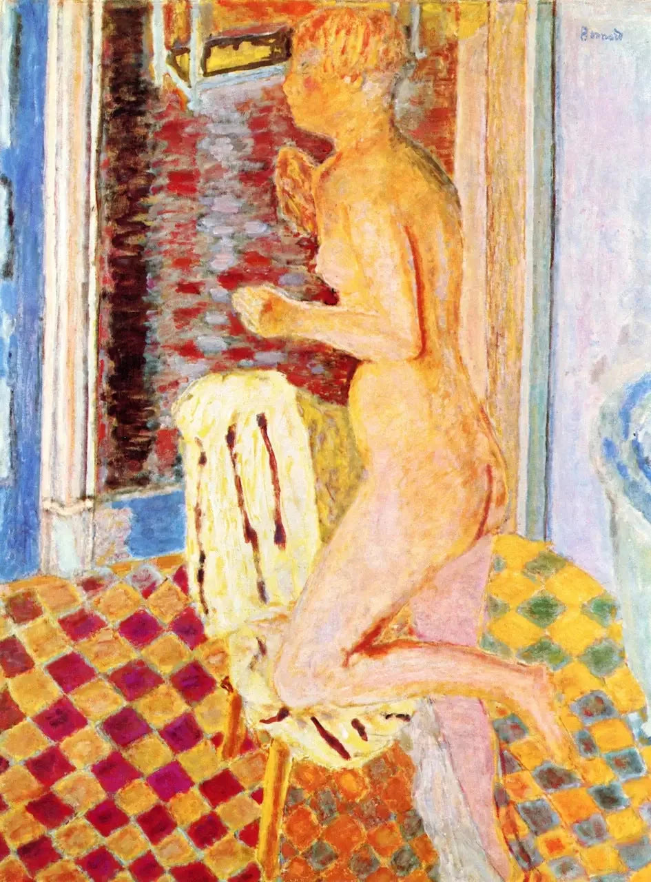 Nu à la chaise - Pierre Bonnard image 1 reproduction de peinture à l’huile