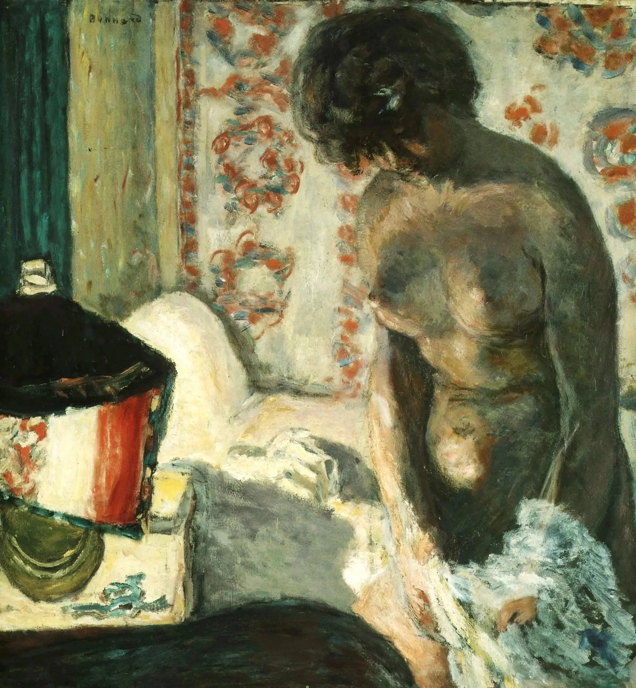 Nu à la lampe - Pierre Bonnard image 1 reproduction de peinture à l’huile
